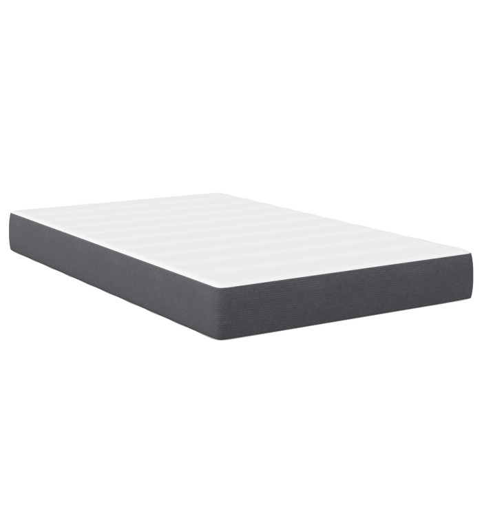 Matelas à ressorts ensachés Gris foncé Medium 120x200x20 cm Tissu | Mobilier & Déco