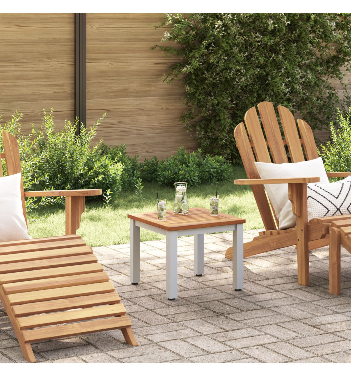 Table d'appoint de jardin 45x45x38 cm en bois d'acacia massif | Mobilier & Déco