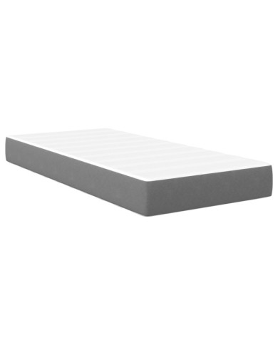 Matelas à ressorts ensachés Gris clair Moyen 90x190x20 cm Tissu | Mobilier & Déco