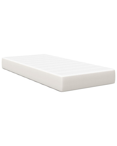 Matelas à ressorts ensachés Crème Moyenne 90x200x20 cm Tissu | Mobilier & Déco