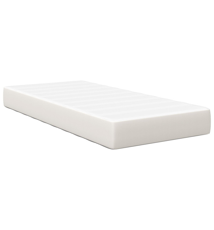 Matelas à ressorts ensachés Crème Moyenne 90x200x20 cm Tissu | Mobilier & Déco