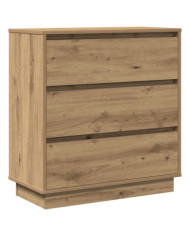 Commode de chevet avec LED Chêne Artisan 71x34,5x75 cm Bois d'ingénierie | Mobilier & Déco