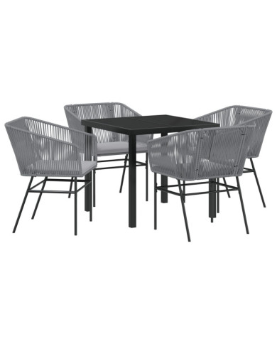 Ensemble de 3 Gris Rattan PE 4 Places | Mobilier & Déco