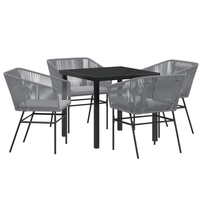 Ensemble de 3 Gris Rattan PE 4 Places | Mobilier & Déco