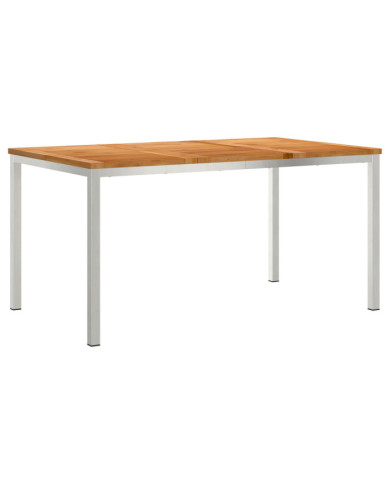 Table de salle à manger 150x90x75 cm en bois massif de teck | Mobilier & Déco