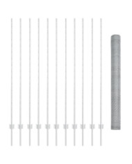 Postes de clôture 22 pcs U-Channel 160 cm Acier galvanisé, Clôture hexagonale 1,6x25 m Acier galvanisé | Mobilier & Déco