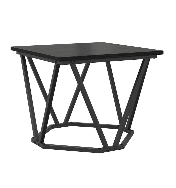 Tables d'appoint 3 pcs Noir Chêne en bois d'ingénierie | Mobilier & Déco