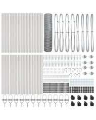Clôture Hexagonale 0.8x100 m Acier galvanisé, Poteaux de clôture avec piquet 13 pcs Ø32 mm 100 cm Acier galvanisé | Mobilier &