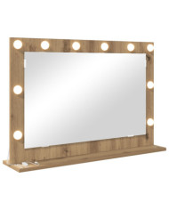 Miroir de vanité Chêne artisanal, blanc Bois, métal, verre Moyen | Mobilier & Déco