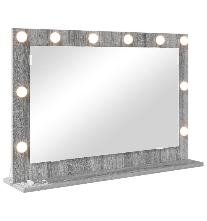 Miroir de vanité Gris Sonoma Panneau de particules 80 x 55 x 18 cm | Mobilier & Déco