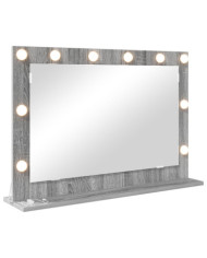 Miroir de vanité Gris Sonoma Panneau de particules 80 x 55 x 18 cm | Mobilier & Déco