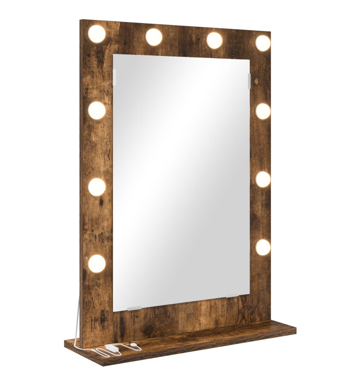Miroir de vanity Chêne fumé Bois, Verre 70 x 50 x 18 cm Miroir | Mobilier & Déco