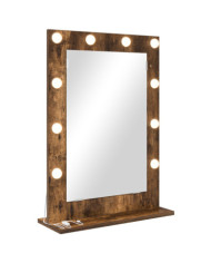 Miroir de vanity Chêne fumé Bois, Verre 70 x 50 x 18 cm Miroir | Mobilier & Déco