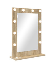Miroir de vanité Chêne de Sonoma MDF, Verre 70 x 50 x 18 cm | Mobilier & Déco