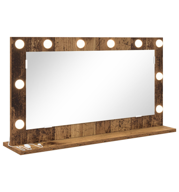 Miroir de Maquillage Bois ancien Bois, Verre 80 x 45 x 18 cm | Mobilier & Déco