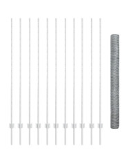 Piquets clôture 22 pcs U-Channel 160 cm Acier galvanisé, Clôture hexagonale 1,6x25 m Acier galvanisé | Mobilier & Déco