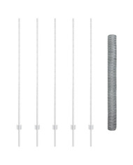 Poteaux de clôture 10 pcs U-Channel 160 cm Acier galvanisé, Clôture hexagonale 1.6x10 m Acier galvanisé | Mobilier & Déco