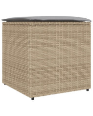 Coffre de rangement extérieur Beige Rattan synthétique Moyen | Mobilier & Déco
