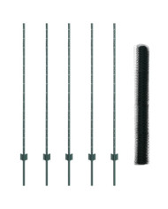 Poteaux de clôture 5 pcs U-Channel vert 140 cm acier, Clôture hexagonale verte 1,4 x 10 m acier | Mobilier & Déco