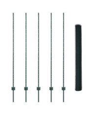 Poteaux de Clôture 5 pcs U-Channel Vert 150 cm Acier, Clôture Hexagonale Verte 1.5x10 m Acier | Mobilier & Déco