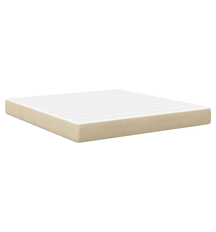 Matelas à ressorts ensachés Vert clair Gris Medium 180x200x20 cm Tissu | Mobilier & Déco
