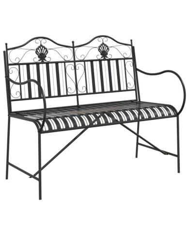 Banc métal Noir Métal Standard Incrustations décoratives | Mobilier & Déco