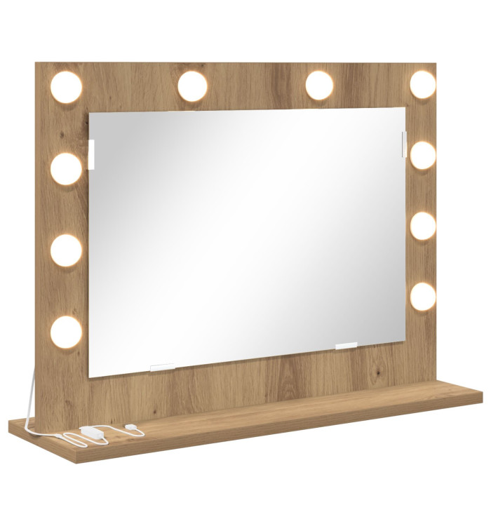Miroir de maquillage Chêne artisanal Bois d'ingénierie | Mobilier & Déco