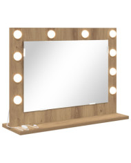Miroir de maquillage Chêne artisanal Bois d'ingénierie | Mobilier & Déco