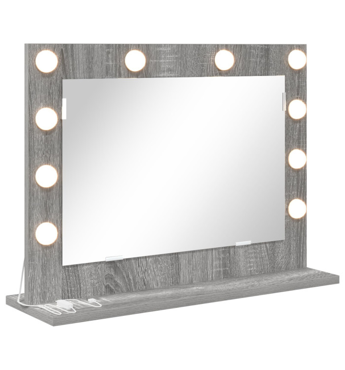 Miroir de vanité Gris Sonoma MDF, Verre 60 x 45 x 18 cm | Mobilier & Déco