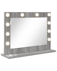 Miroir de vanité Gris Sonoma MDF, Verre 60 x 45 x 18 cm | Mobilier & Déco