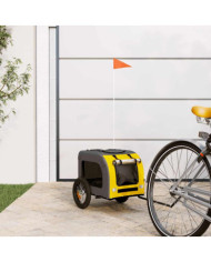 Remorque de vélo pour animaux de compagnie jaune et gris | Mobilier & Déco