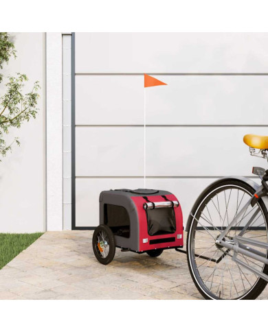 Remorque de vélo pour animaux de compagnie rouge et gris | Mobilier & Déco
