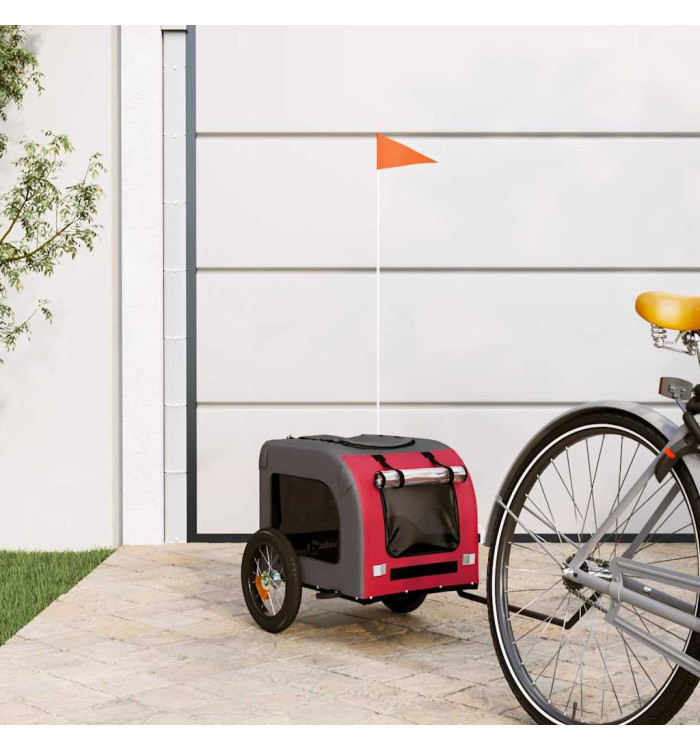 Remorque de vélo pour animaux de compagnie rouge et gris | Mobilier & Déco