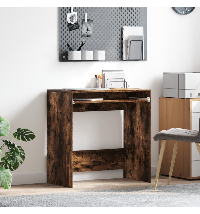 Bureau d'ordinateur Chêne fumé Panneau de particules Compact | Mobilier & Déco