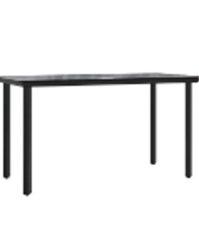 Tables d'extérieur Noir Métal Grand Table à manger | Mobilier & Déco