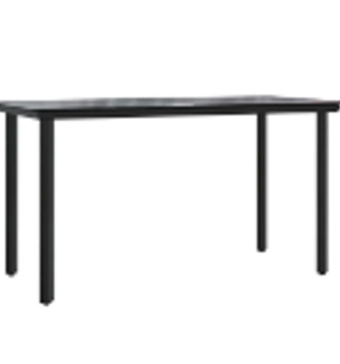 Tables d'extérieur Noir Métal Grand Table à manger | Mobilier & Déco