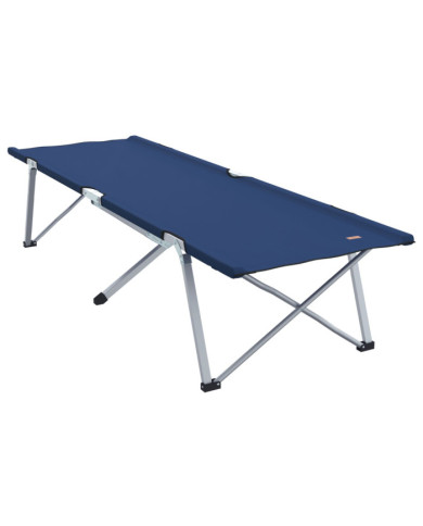 Lit de camping pliant Bleu Métal, Tissu Standard Pliable | Mobilier & Déco