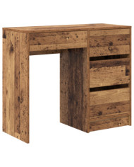 Bureau d'écriture en vieux bois Vieux bois Bois d'ingénierie Moyen | Mobilier & Déco