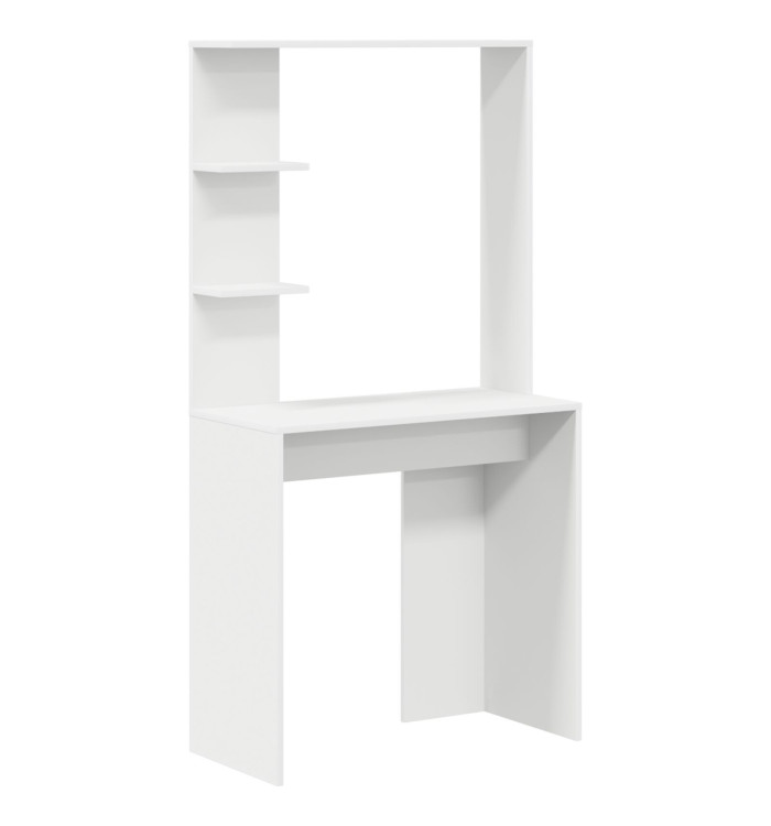Bureau blanc Blanc Bois d'ingénierie Moyen Bureau ordi | Mobilier & Déco
