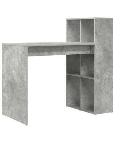 Bureau d'écriture Gris béton Bois d'ingénierie finition béton Moyen | Mobilier & Déco