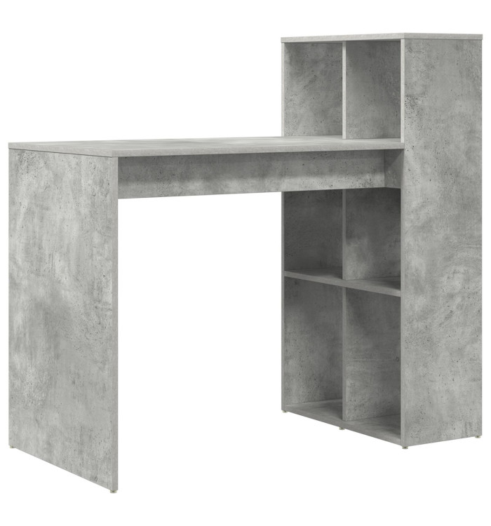 Bureau d'écriture Gris béton Bois d'ingénierie finition béton Moyen | Mobilier & Déco