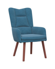 Fauteuil Relaxant Velours Bleu | Mobilier & Déco