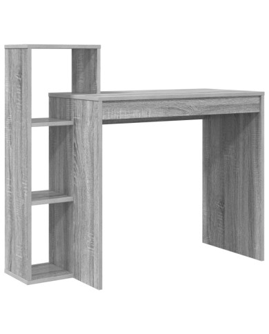Bureau d'ordi Gris sonoma Panneau de particules Moyen Étagères | Mobilier & Déco