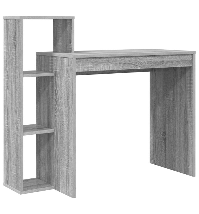 Bureau d'ordi Gris sonoma Panneau de particules Moyen Étagères | Mobilier & Déco