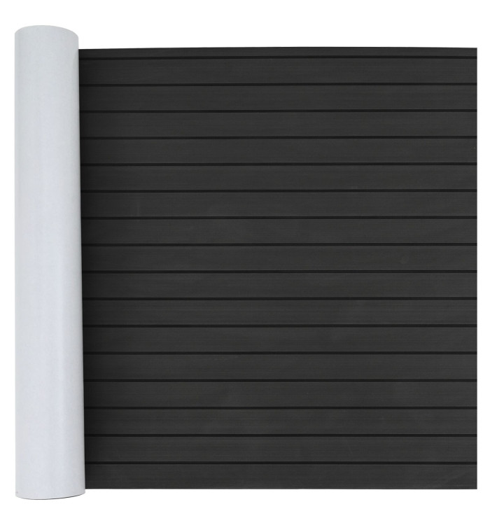 Revêtement de bateau auto-adhésif gris foncé et noir 240x90 cm EVA Foam | Mobilier & Déco