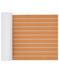 Revêtement de bateau autocollant marron et blanc 240x60 cm mousse EVA | Mobilier & Déco
