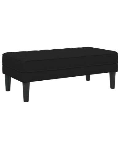 Banc Noir 113x57x39 cm en velours | Mobilier & Déco