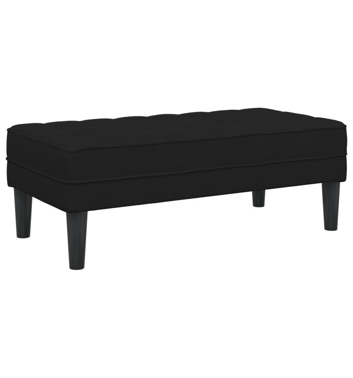 Banc Noir 113x57x39 cm en velours | Mobilier & Déco