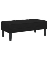 Banc Noir 113x57x39 cm en velours | Mobilier & Déco
