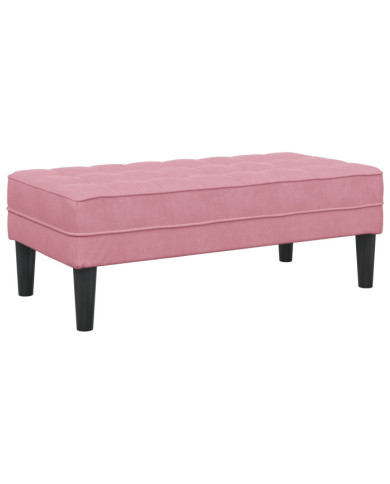 Banc Rose 113x57x39 cm en Velours | Mobilier & Déco